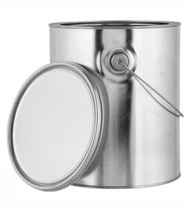 EMPTY ROUND GALLON METAL CAN W/LID & BAIL